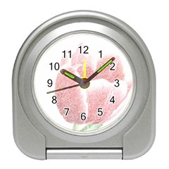 Red Tulip Pencil Drawing Travel Alarm Clocks by picsaspassion