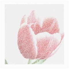 Red Tulip Pencil Drawing Medium Glasses Cloth by picsaspassion