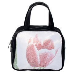 Red Tulip Pencil Drawing Classic Handbags (one Side) by picsaspassion