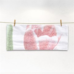 Red Tulip Pencil Drawing Hand Towel by picsaspassion