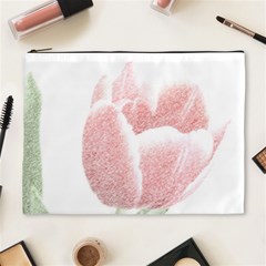 Red Tulip Pencil Drawing Cosmetic Bag (xl) by picsaspassion