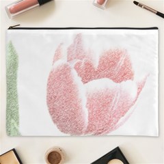 Red Tulip Pencil Drawing Cosmetic Bag (xxxl)  by picsaspassion