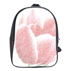 Red Tulip Pencil Drawing School Bags (xl)  by picsaspassion