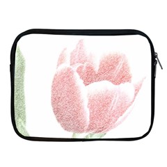 Red Tulip Pencil Drawing Apple Ipad 2/3/4 Zipper Cases by picsaspassion