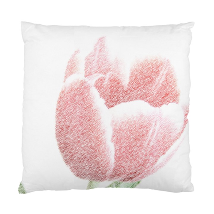 Red Tulip pencil drawing Standard Cushion Case (One Side)