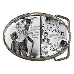 Vintage Song Sheet Lyrics Black White Typography Belt Buckles by yoursparklingshop