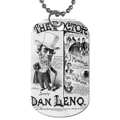 Vintage Song Sheet Lyrics Black White Typography Dog Tag (two Sides) by yoursparklingshop