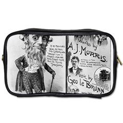 Vintage Song Sheet Lyrics Black White Typography Toiletries Bags 2-side