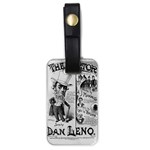 Vintage Song Sheet Lyrics Black White Typography Luggage Tags (One Side)  Front