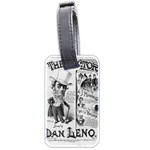 Vintage Song Sheet Lyrics Black White Typography Luggage Tags (Two Sides) Front