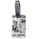 Vintage Song Sheet Lyrics Black White Typography Luggage Tags (Two Sides) Back