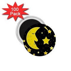 Sleeping Moon 1 75  Magnets (100 Pack)  by Valentinaart