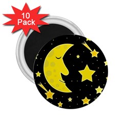 Sleeping Moon 2 25  Magnets (10 Pack)  by Valentinaart