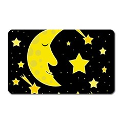 Sleeping Moon Magnet (rectangular) by Valentinaart