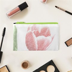 Red Tulip Pencil Drawing Cosmetic Bag (xs) by picsaspassion