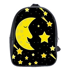 Sleeping Moon School Bags (xl)  by Valentinaart