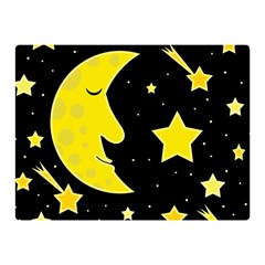 Sleeping Moon Double Sided Flano Blanket (mini)  by Valentinaart