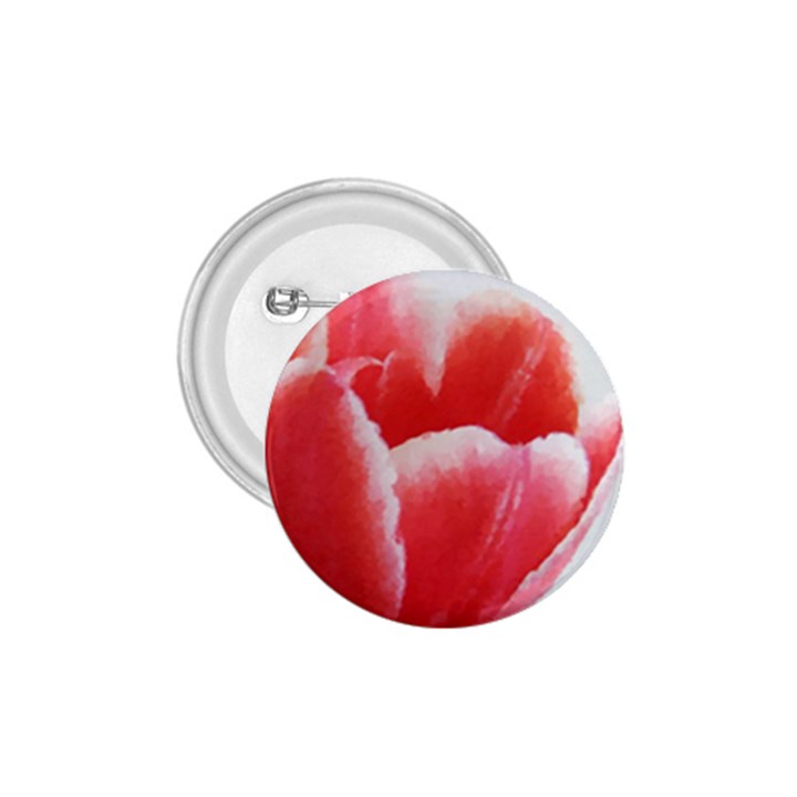 Tulip red watercolor painting 1.75  Buttons