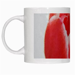 Tulip Red Watercolor Painting White Mugs by picsaspassion