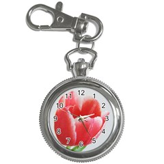 Tulip Red Watercolor Painting Key Chain Watches by picsaspassion