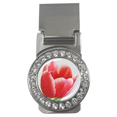 Tulip Red Watercolor Painting Money Clips (cz)  by picsaspassion