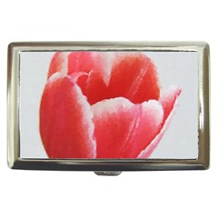 Tulip Red Watercolor Painting Cigarette Money Cases by picsaspassion