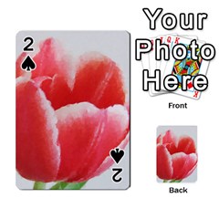 Tulip Red Watercolor Painting Playing Cards 54 Designs 