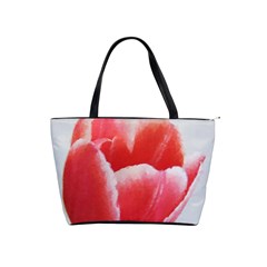 Tulip Red Watercolor Painting Shoulder Handbags by picsaspassion