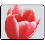 Tulip red watercolor painting Fleece Blanket (Medium)  60 x50  Blanket Front