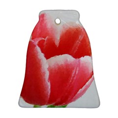 Tulip Red Watercolor Painting Ornament (bell)  by picsaspassion