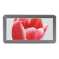 Tulip Red Watercolor Painting Memory Card Reader (mini) by picsaspassion