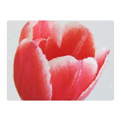 Tulip Red Watercolor Painting Double Sided Flano Blanket (mini)  by picsaspassion