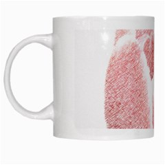 Tulip Red Pencil Drawing Art White Mugs by picsaspassion