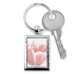 Tulip Red Pencil Drawing Art Key Chains (rectangle)  by picsaspassion