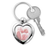 Tulip red pencil drawing art Key Chains (Heart)  Front