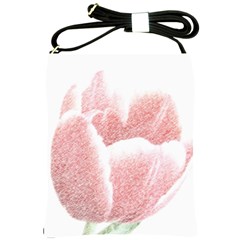 Tulip Red Pencil Drawing Art Shoulder Sling Bags by picsaspassion