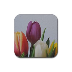 Tulips Rubber Coaster (square) 