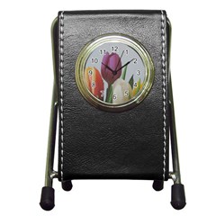 Tulips Pen Holder Desk Clocks by picsaspassion