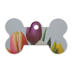 Tulips Dog Tag Bone (one Side)