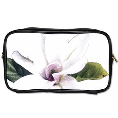 White Magnolia Pencil Drawing Art Toiletries Bags 2-side