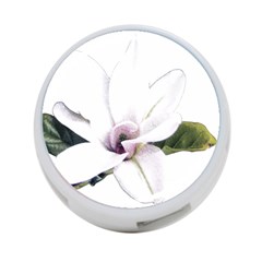 White Magnolia Pencil Drawing Art 4-port Usb Hub (one Side)