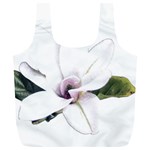 White Magnolia pencil drawing art Full Print Recycle Bags (L)  Front