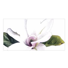 White Magnolia Pencil Drawing Art Satin Shawl by picsaspassion