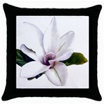 Magnolia Wit Aquarel painting art Throw Pillow Case (Black) Front