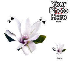 Magnolia Wit Aquarel Painting Art Playing Cards 54 (heart) 