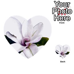 Magnolia Wit Aquarel Painting Art Multi-purpose Cards (heart) 