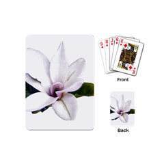 Magnolia Wit Aquarel Painting Art Playing Cards (mini) 