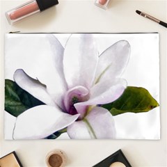 Magnolia Wit Aquarel Painting Art Cosmetic Bag (xxl)  by picsaspassion