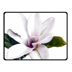 Magnolia Wit Aquarel Painting Art Double Sided Fleece Blanket (small) 