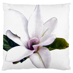 Magnolia Wit Aquarel Painting Art Large Flano Cushion Case (one Side)